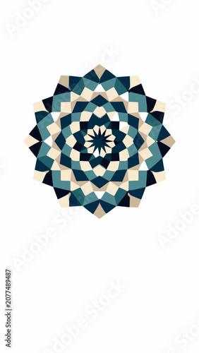 Geometric Mandala with Radial Symmetry