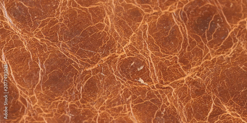 Schilderij op canvas Brown textured leather surface macro shot