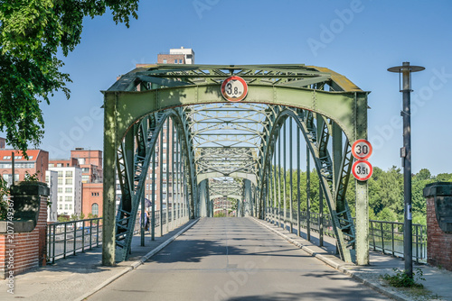 Canvastavla Eiswerderbrücke, Insel Eiswerder, Hakenfelde, Spandau, Berlin, Deutschland