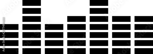 Music Equalizer Bars Icon Vector Illustration Symbol Design