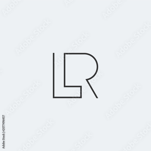 Bild auf Leinwand LR linear monogram logo.