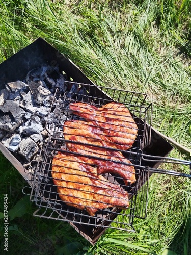 barbecue, meat, grill, food, cooking, grilled, chicken, summer
