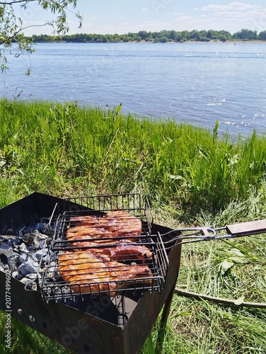 barbecue, meat, grill, food, cooking, grilled, chicken, summer