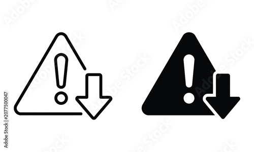 Fotografie Warning sign with arrow