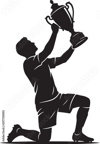 American Football Trophy Celebration Vector