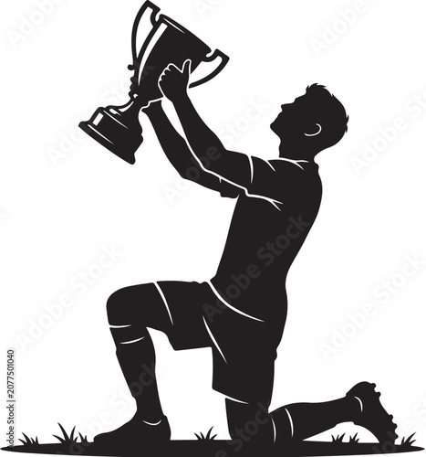 American Football Trophy Celebration Vector