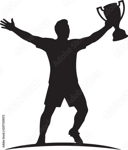 American Football Trophy Celebration Vector