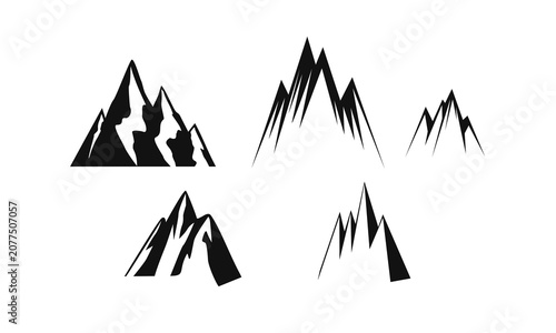 mountain landscape vector illustration.