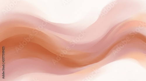 Abstract flowing pastel waves background with soft pink and orange gradient
