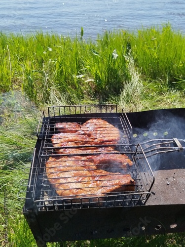 barbecue, meat, grill, food, cooking, grilled, chicken, summer