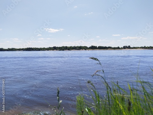 lake, water, sky, landscape, clouds, nature, river, beach, summer, travel, panorama, forest