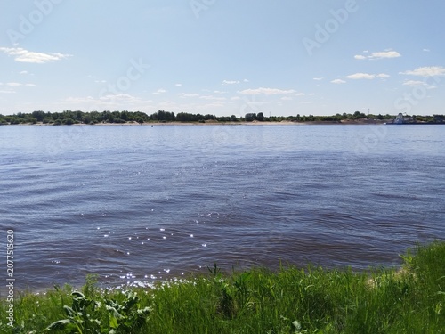 lake, water, sky, landscape, clouds, nature, river, beach, summer, travel, panorama, forest