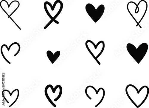 set of heart shaped balloons