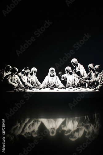 Abstract Geometric Last Supper – Generative AI