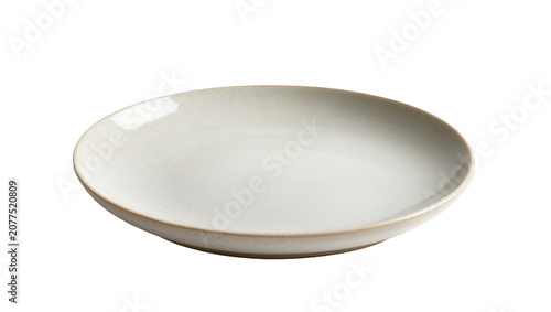 Obraz na plátně Matte ceramic shallow bowl with speckled rim