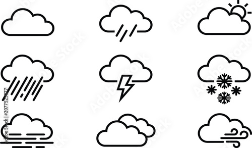 Weather icons for forecasting and climate representation