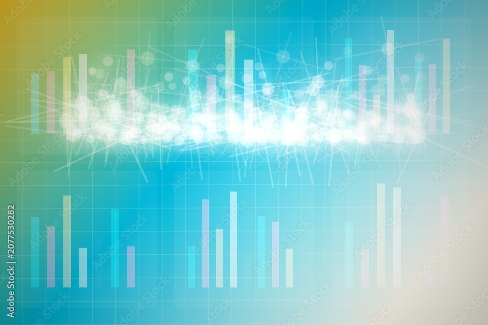 Fototapeta premium Abstract digital grid background with data visualization elements