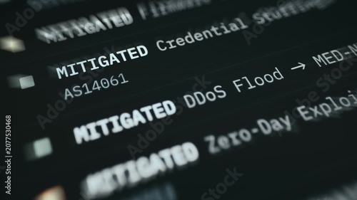 Chronological list of security events highlighting mitigated incidents