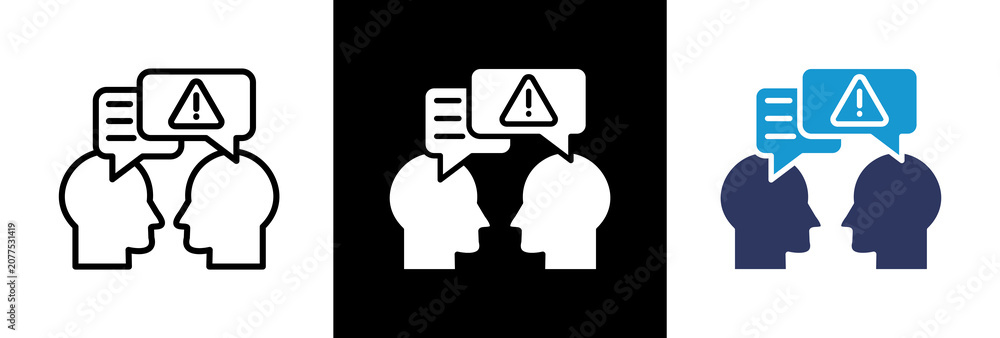 Fototapeta premium Crisis Communication triple icon