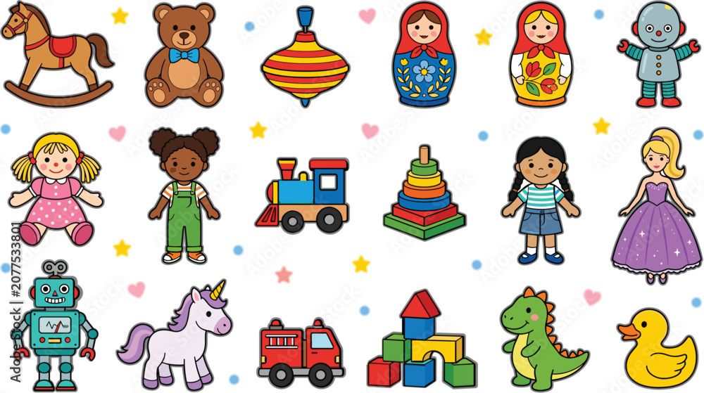 Naklejka premium set of cartoon animals