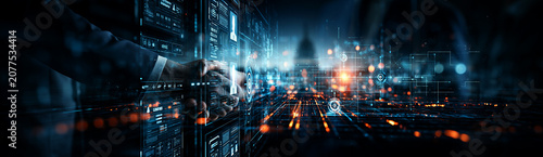  futuristic government contracting banner, 