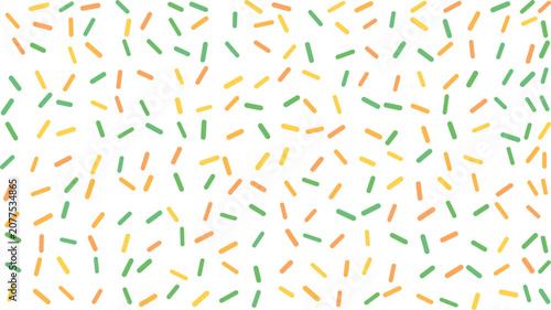 Foto Colorful sprinkle pattern abstract background with scattered confetti shapes in