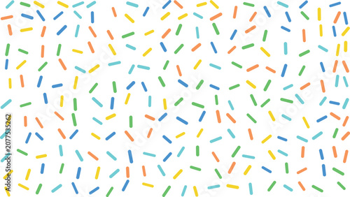 Tableau sur toile Colorful confetti sprinkles pattern on a white background ideal for party decora