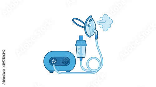 Medical oxygen therapy device equipment.