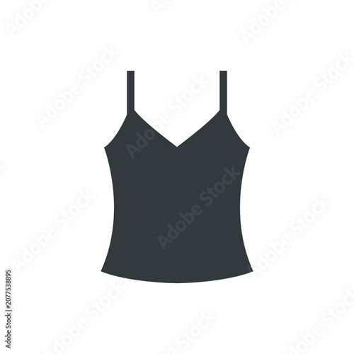 Canvas Print Womans camisole tank top vector icon flat illustration isolated on white backgro