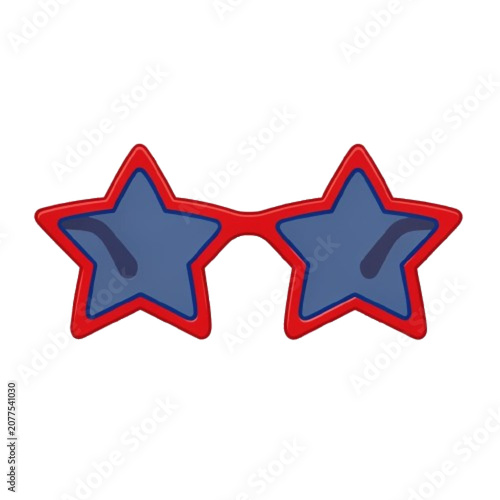 Star shaped sunglasses vector illustration for summer party