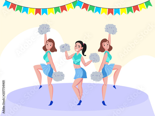 Fotografía Glee Concept Illustration Illustration Vector Style