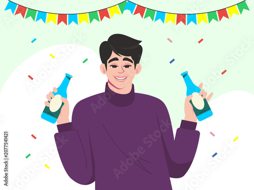 Картината върху платно Zing Concept Illustration Illustration Vector Style