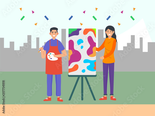 Frivolity Concept Illustration Illustration Vector Style