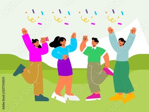 Bild auf Leinwand Galore Concept Illustration Illustration Vector Style