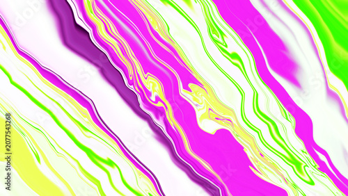 Abstract vibrant psychedelic background. Neon fluid liquid swirl waves. Chromatic distortion, elegant lines on white base. Trippy glitch pop art digital texture pattern. Carbon neutrality flyer.