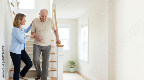 Home assistance support services provided by caregivers for elderly and disabled individuals