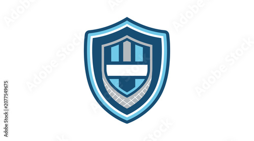 Modern Abstract Shield Emblem Logo Design
