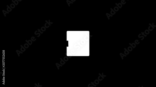 White silhouette of a house icon with an open doorway on a black background Keywords: house, home, building, icon, symbol, silhouette, white, architecture, structure, dwelling, residence, entrance