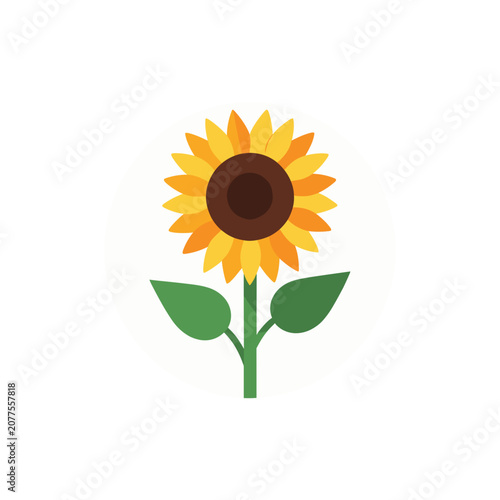 Sunflower Icon Vector Illustration, Isolated Transparent Background for Web Design and Digital Marketing Use