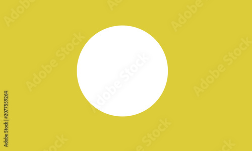 Abstract White Organic Blob on Yellow Background. Minimal Modern Geometric Shape. Simple Creative Design