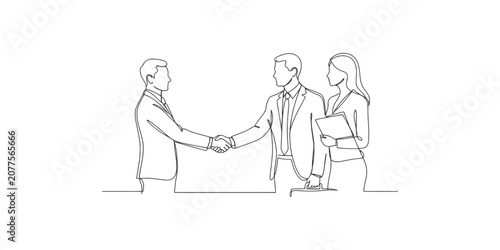 Professional business people shaking hands to reach a deal in a corporate meeting
