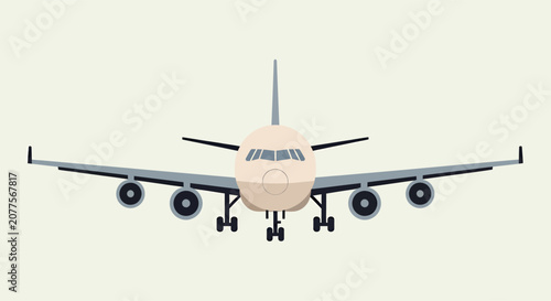 Konstfotografi Commercial airplane in sky, on runway and on ground - aviation travel, airport l