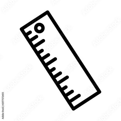 Straight Ruler Vector Icon
