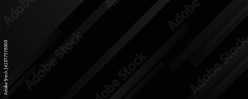 Slika na platnu Black abstract background. Elegant dark diagonal shape elements.