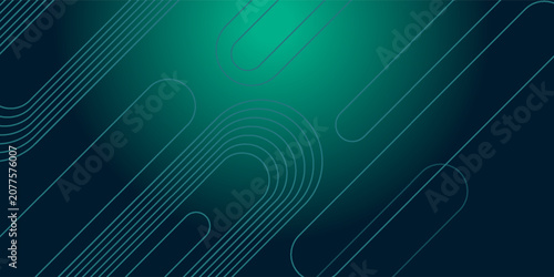 Tableau sur toile Digital technology speed connect blue green background, cyber nano information,