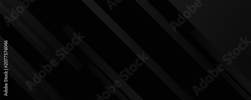 Fotografie Black abstract background. Elegant dark diagonal shape elements.