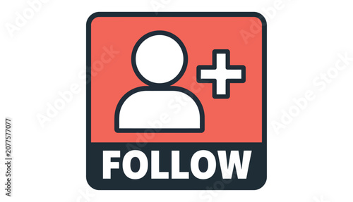 Follow social media icon button.