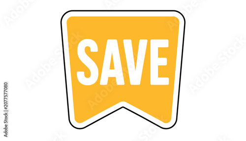 Save sticker label icon.