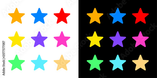 Stars Icon Sheet Colorful
