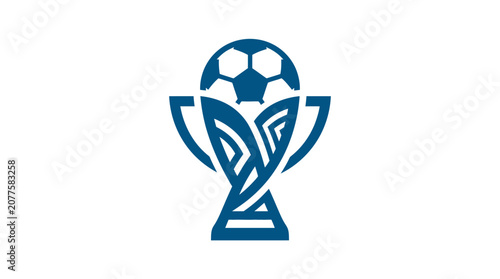 Soccer Football Trophy Award Symbol.